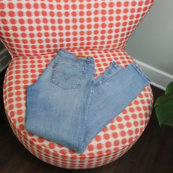 LEVIS  STRAUSS 524 SKINNY Size 9  Faded 29 Waist 32 Length women Jeans  Stretch - Picture 9 of 16